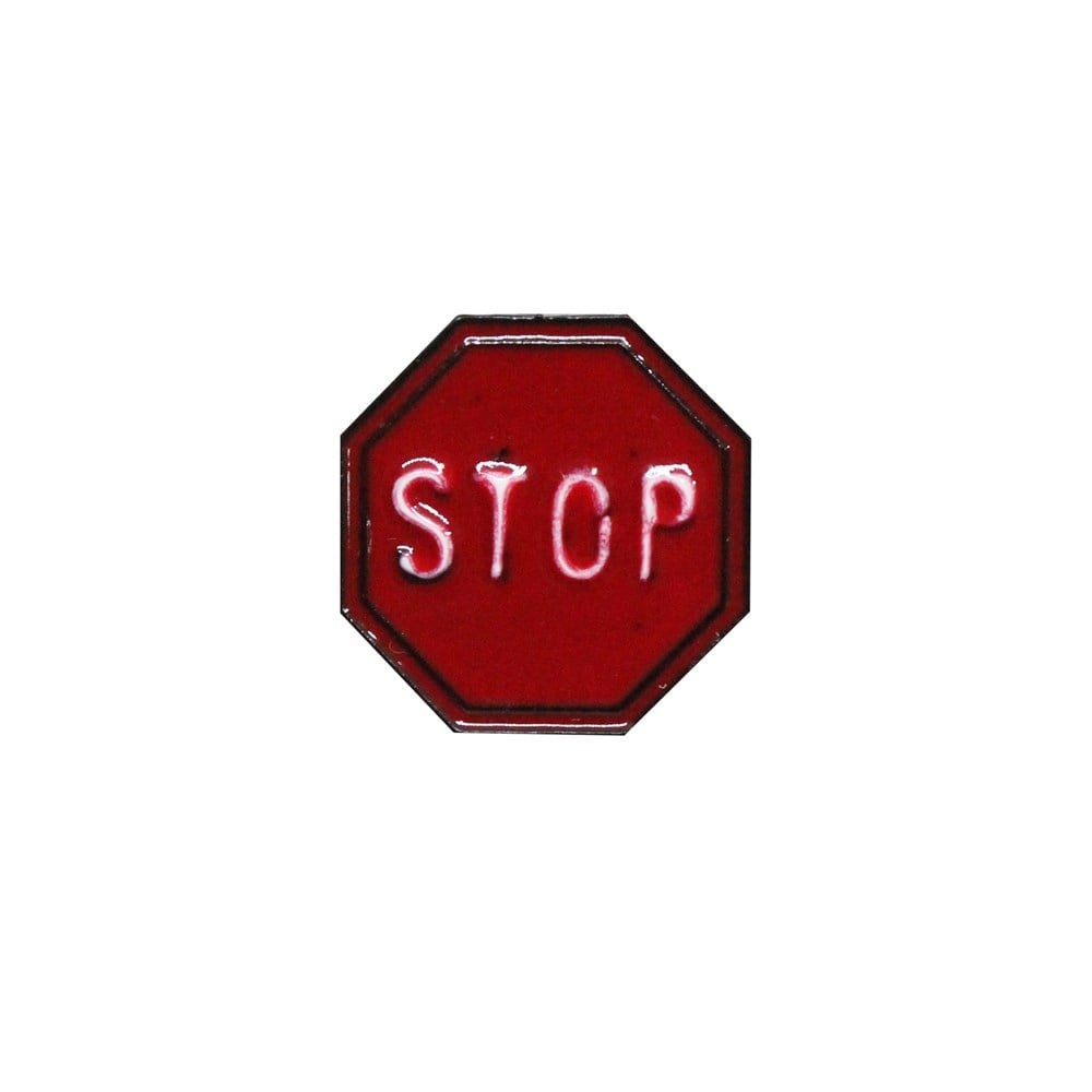 CMC6616Stop Tabela Pin Broş 