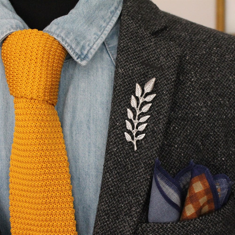 Yaka BroşuCMC20206-2Yaprak Yaka Broşu