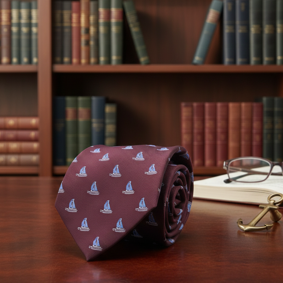 KravatCMC2707Yelkenli Desenli Kravat