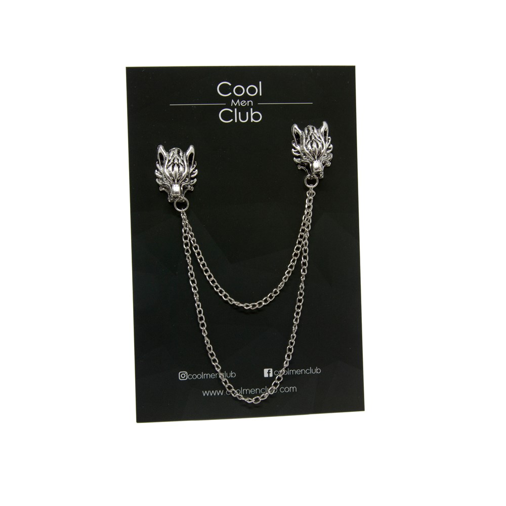 Kurt Figürlü Yaka İğnesi