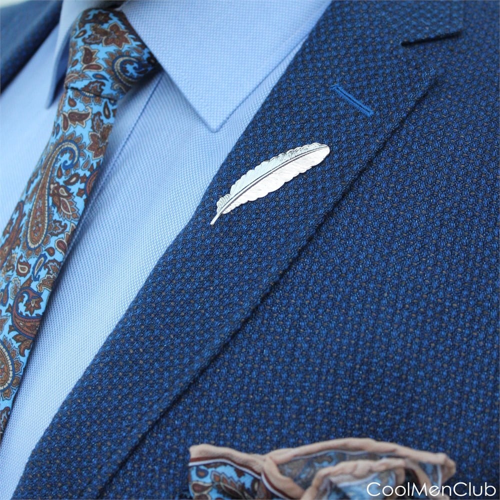 Kuş Tüyü Yaka İğnesi 