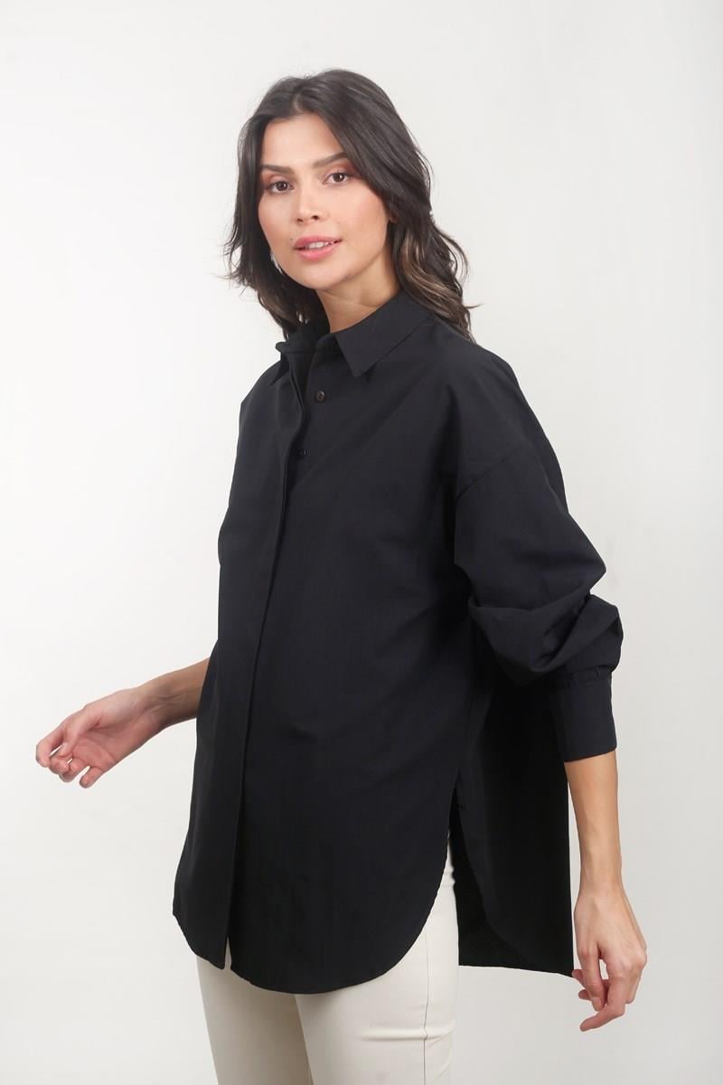 Antonina Oversize Gömlek SİYAH