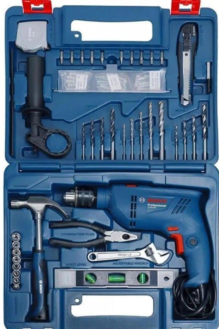 Bosch GSB 600 Darbeli Matkap 600 Watt + 100 Parça Aksesuar 06011A0321