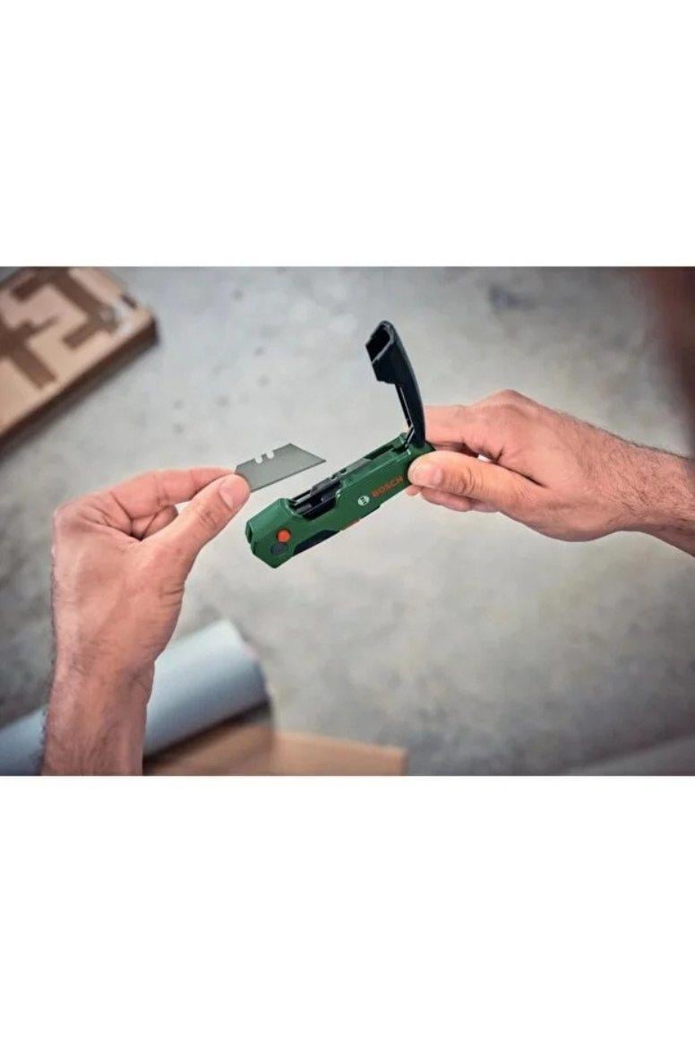 Bosch Premium Katlanabilir Maket Bıçağı + Kumaş Çanta + 10 Bıçak - 1600A02W7M