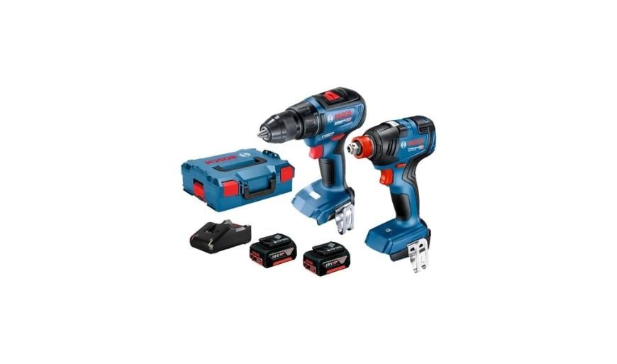 Bosch Professional Seti: GSR 18V-50 Akülü Vidalama - GDX 18V-200 Akülü Darbeli Somun Sıkma