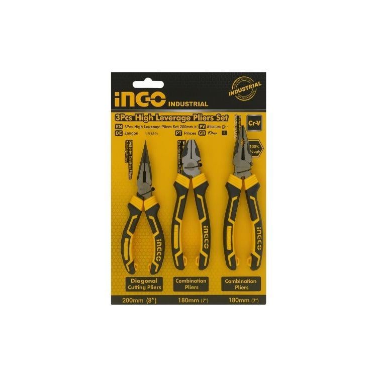 İngco Profesyonel 3'lü Set (200mm Pense-160mm Yankeski-160mm Kargaburun) - ING-HKPS28318