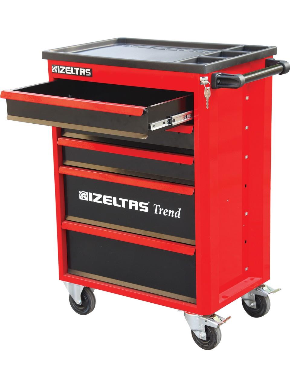 İzeltaş Trend Serisi Takım Dolabı Kırmızı Dolu 93 Parça (5 Çekmeceli) - 8244 00 5096