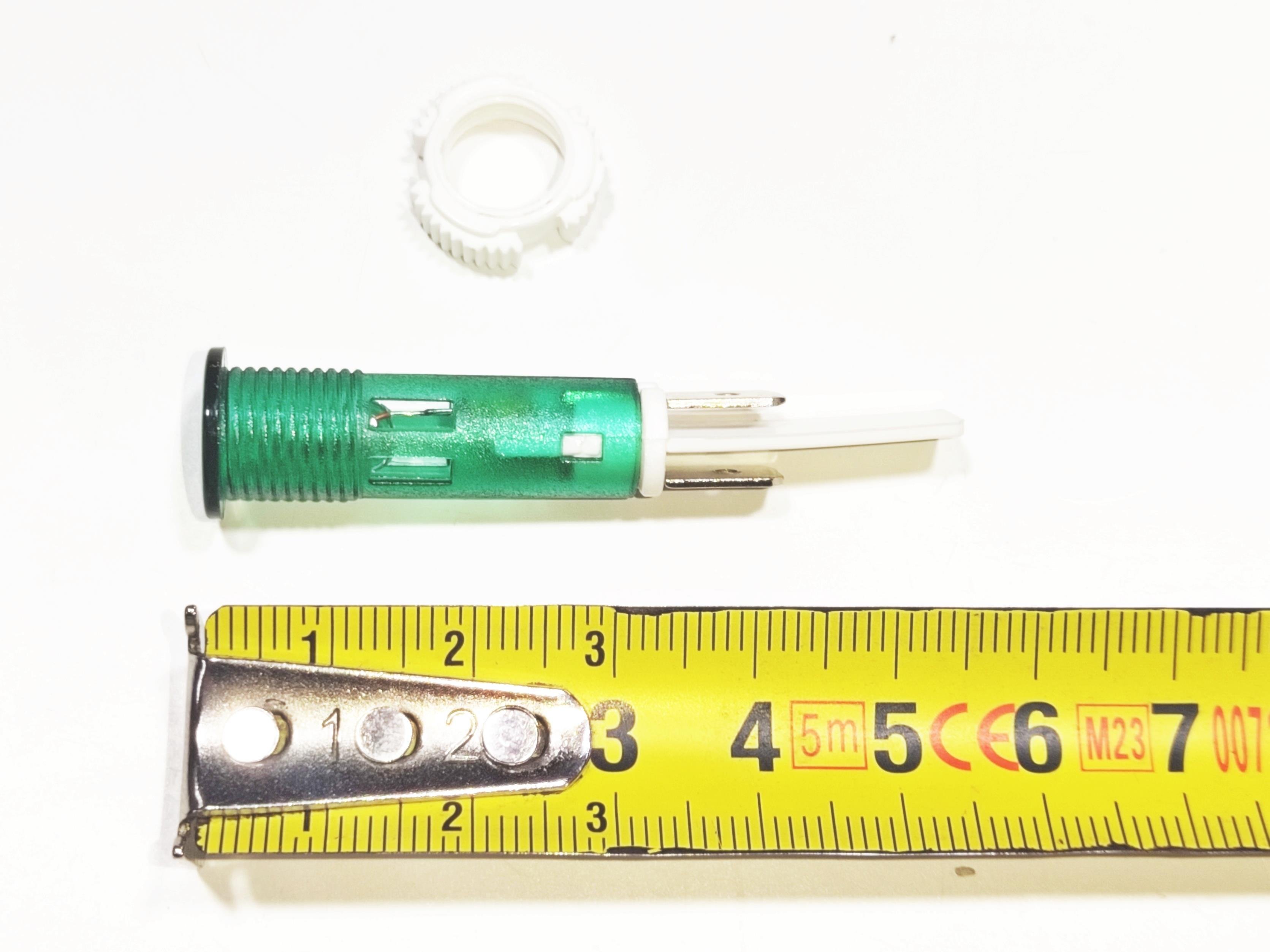 10mm Yeşil Somunlu Sinyal Lambası 