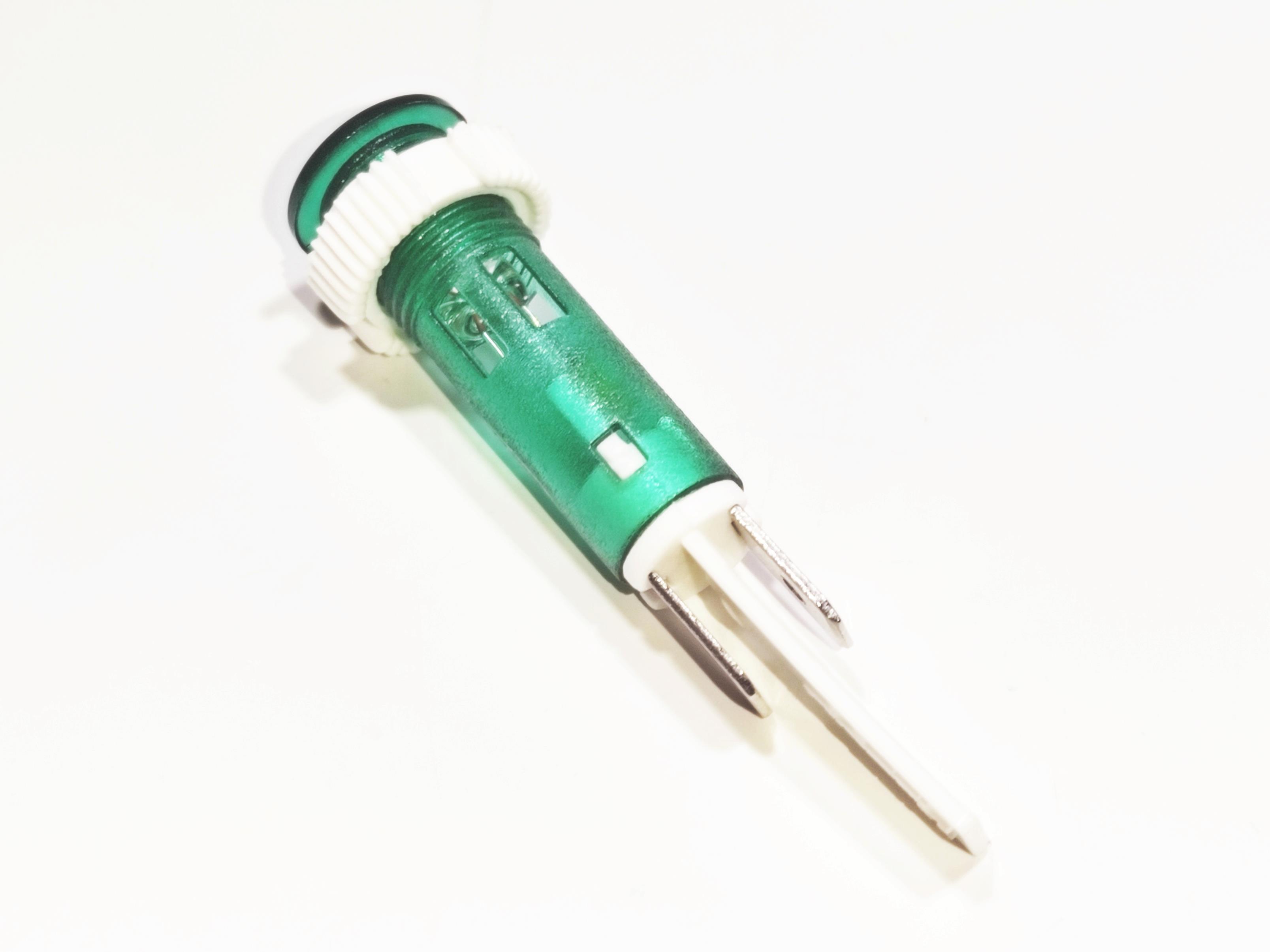 10mm Yeşil Somunlu Sinyal Lambası 