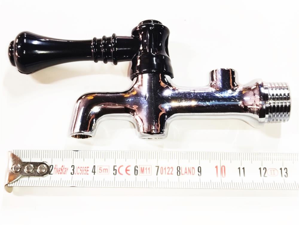 1/2 arka diş çevirmeli 12x1mm göstergeli kahveci metal musluk