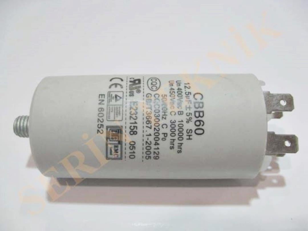 12,5 Mikrofarad 450V AC Daimi Devre Kondansatörü