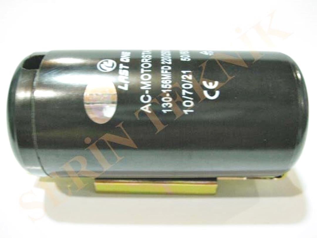 130-156 uF Mikrofarad 220V AC Start Kondansatörü Kapasitör Kapak ve Kelepçeli