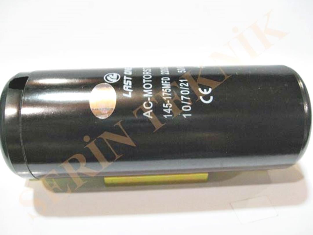 145-175 uF Mikrofarad 220V AC Start Kondansatörü Kapasitör Kapak ve Kelepçeli