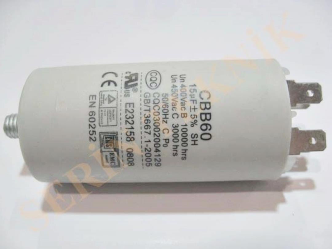 15 Mikrofarad 450V AC Daimi Devre Kondansatörü