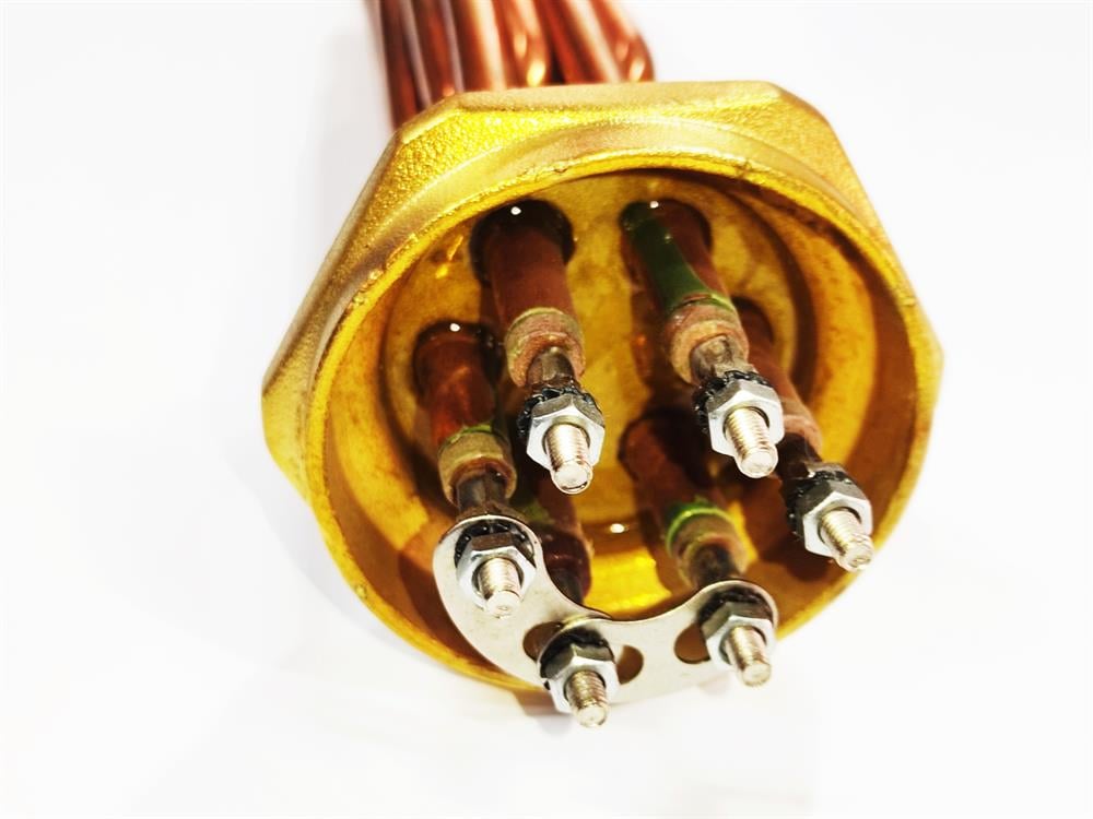2 İnç Bakır Bükümlü 6KW 380V 22cm Trifaze Sanayi Isıtıcı Rezistansı