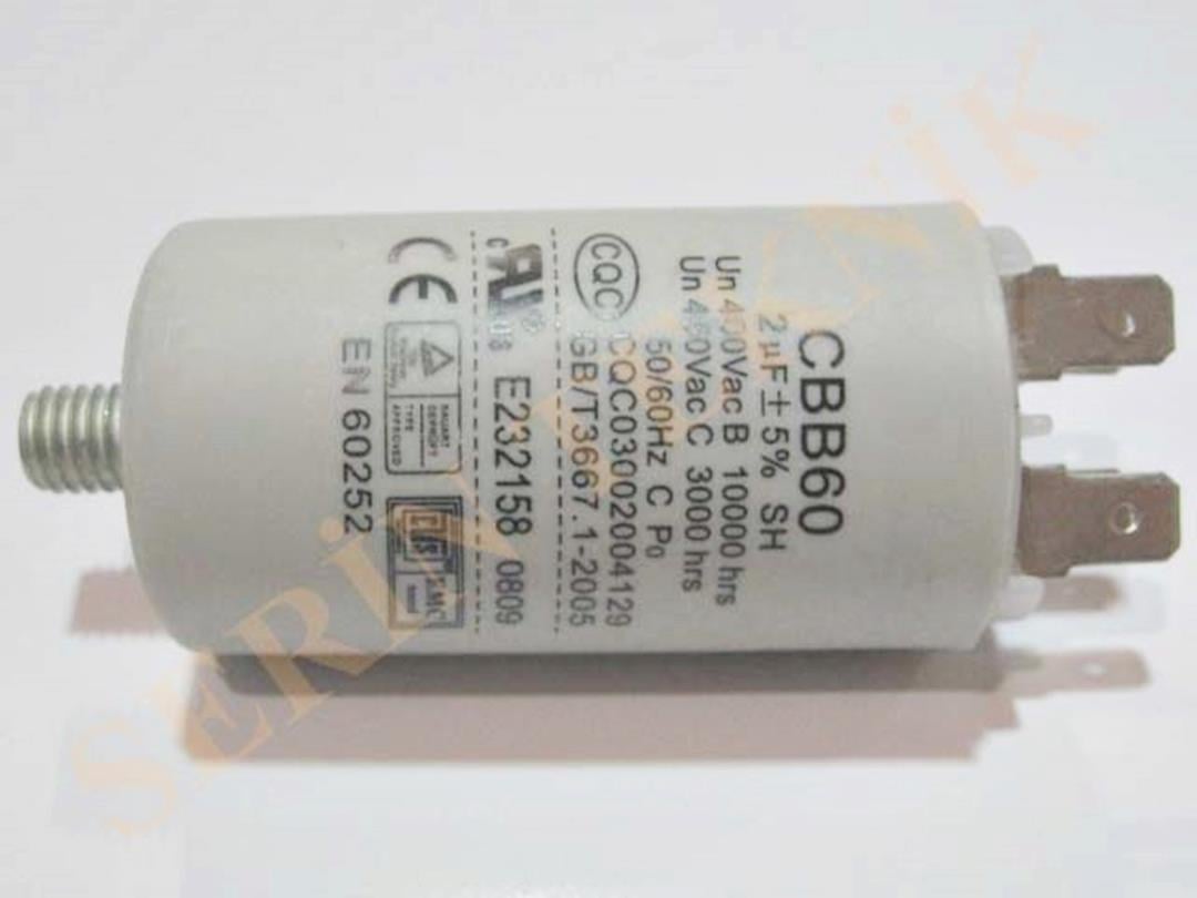 2 Mikrofarad 450V AC Daimi Devre Kondansatörü