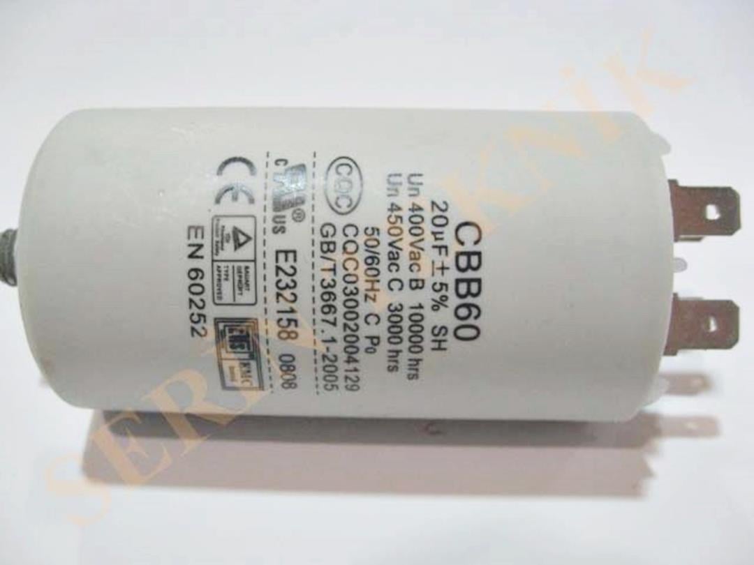 20 Mikrofarad 450V AC Daimi Devre Kondansatörü