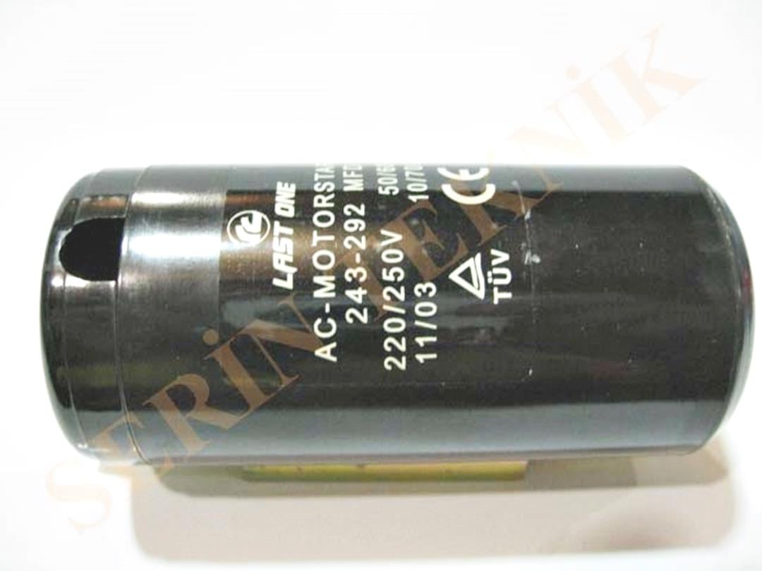 243-296 uF Mikrofarad 220V AC Start Kondansatörü Kapasitör Kapak ve Kelepçeli