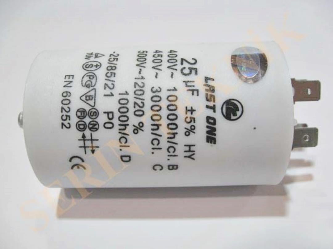 25 Mikrofarad 450V AC Daimi Devre Kondansatörü