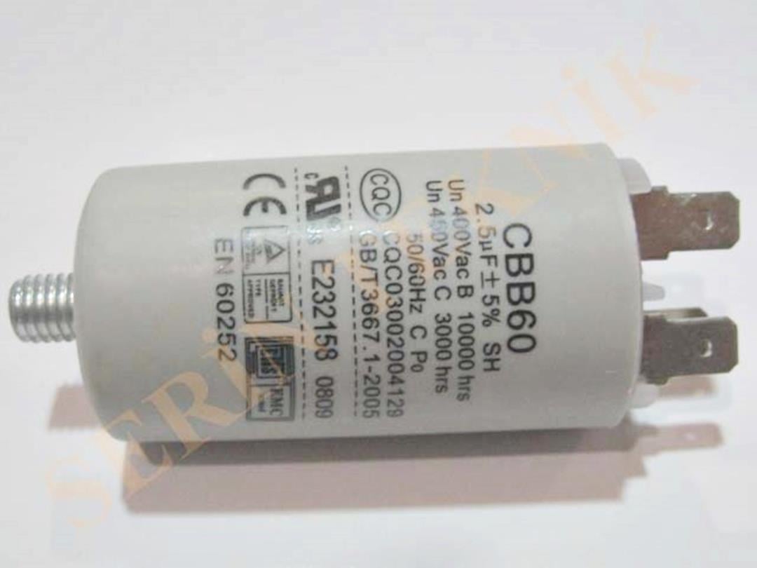 2,5 Mikrofarad 450V AC Daimi Devre Kondansatörü