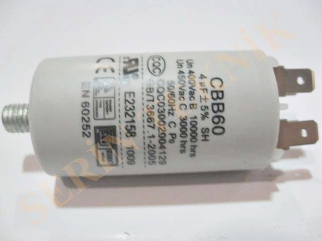 4 Mikrofarad 450V AC Daimi Devre Kondansatörü