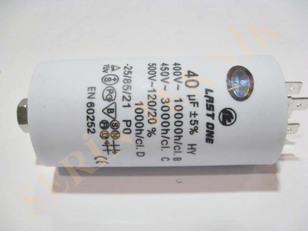 40 Mikrofarad 450V AC Daimi Devre Kondansatörü