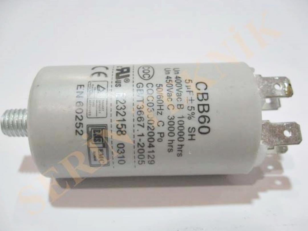 5 Mikrofarad 450V AC Daimi Devre Kondansatörü