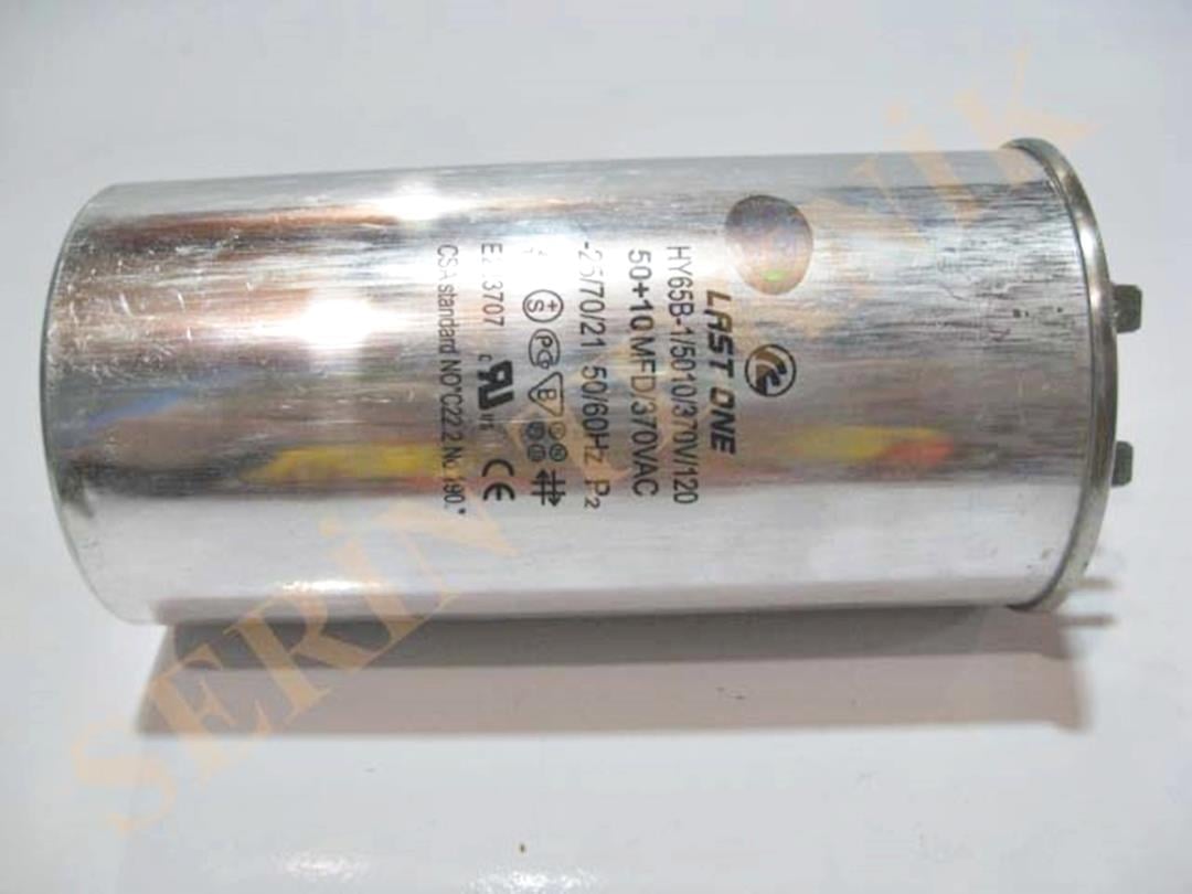 50+10 Mikrofarad 370V AC Klima Kondansatörü Kapasitör