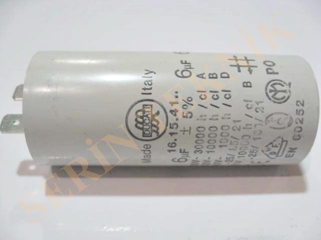 6 Mikrofarad 450V AC Daimi Devre Kondansatörü