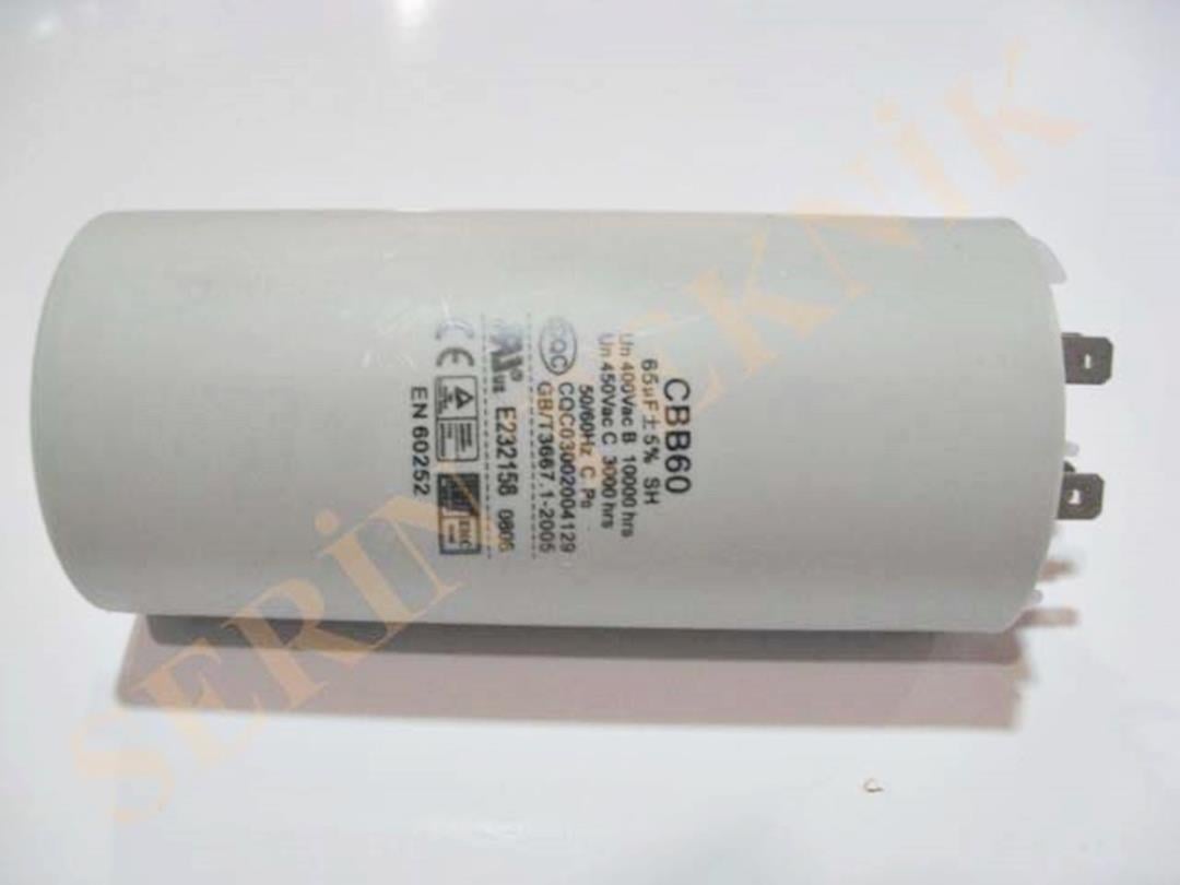 65 Mikrofarad 450V AC Daimi Devre Kondansatörü