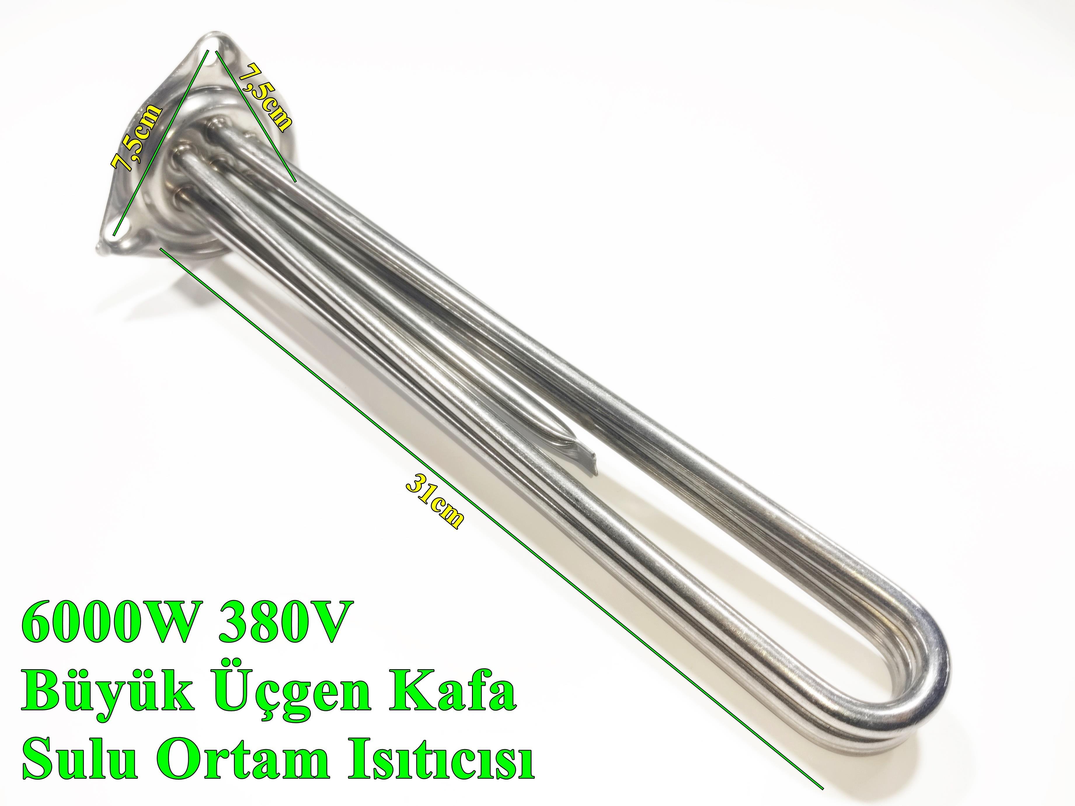 6KW Üçgen Flanş (Büyük) 31cm 380V Trifaze Sanayi Isıtıcı Rezistansı