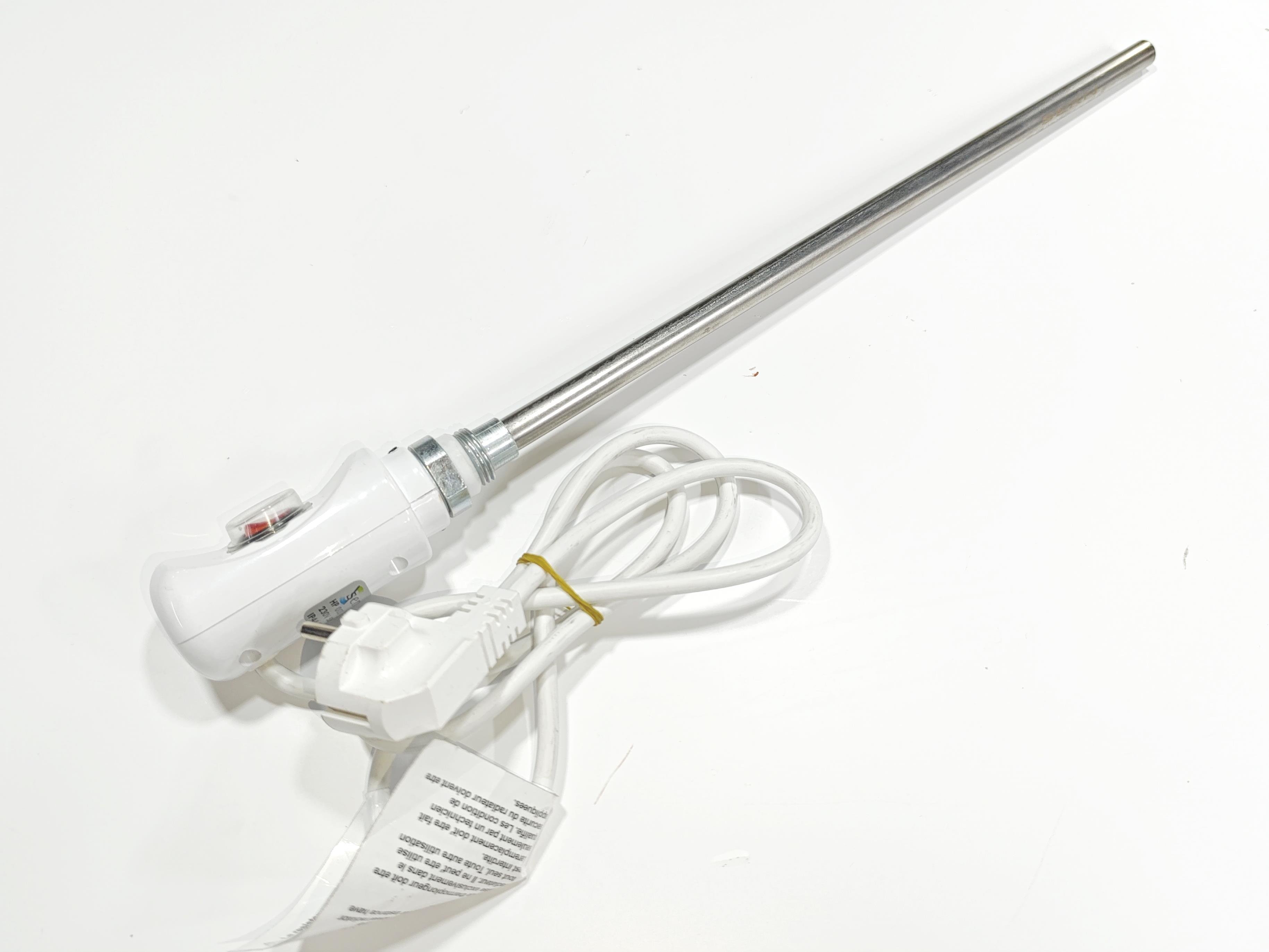 Havlupan Isıtıcı Rezistans 200W / 230V / L:330MM, Beyaz, On/Off Anahtar, HP03 Model - Towel Radiator Heater Resistors 200 W / 230 V / L:330 MM, White, On/Off Switch, HP03