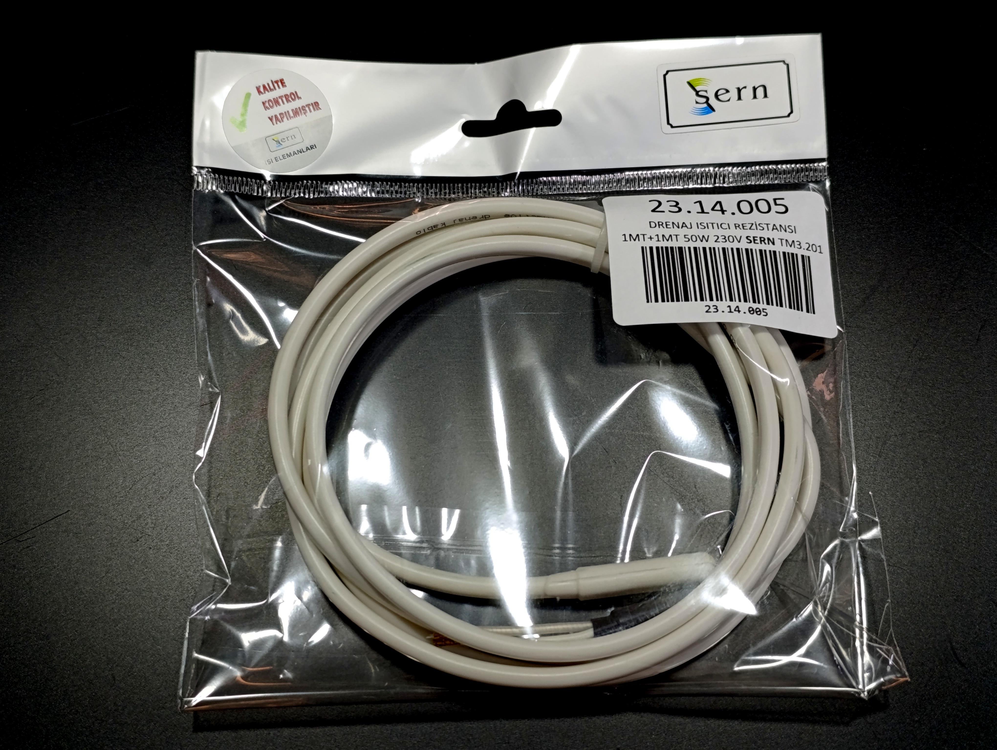 Kuluçka Drenaj Isıtıcı Rezistansı 1mt Sıcak 1mt Soğuk 50W 230V TM3.201