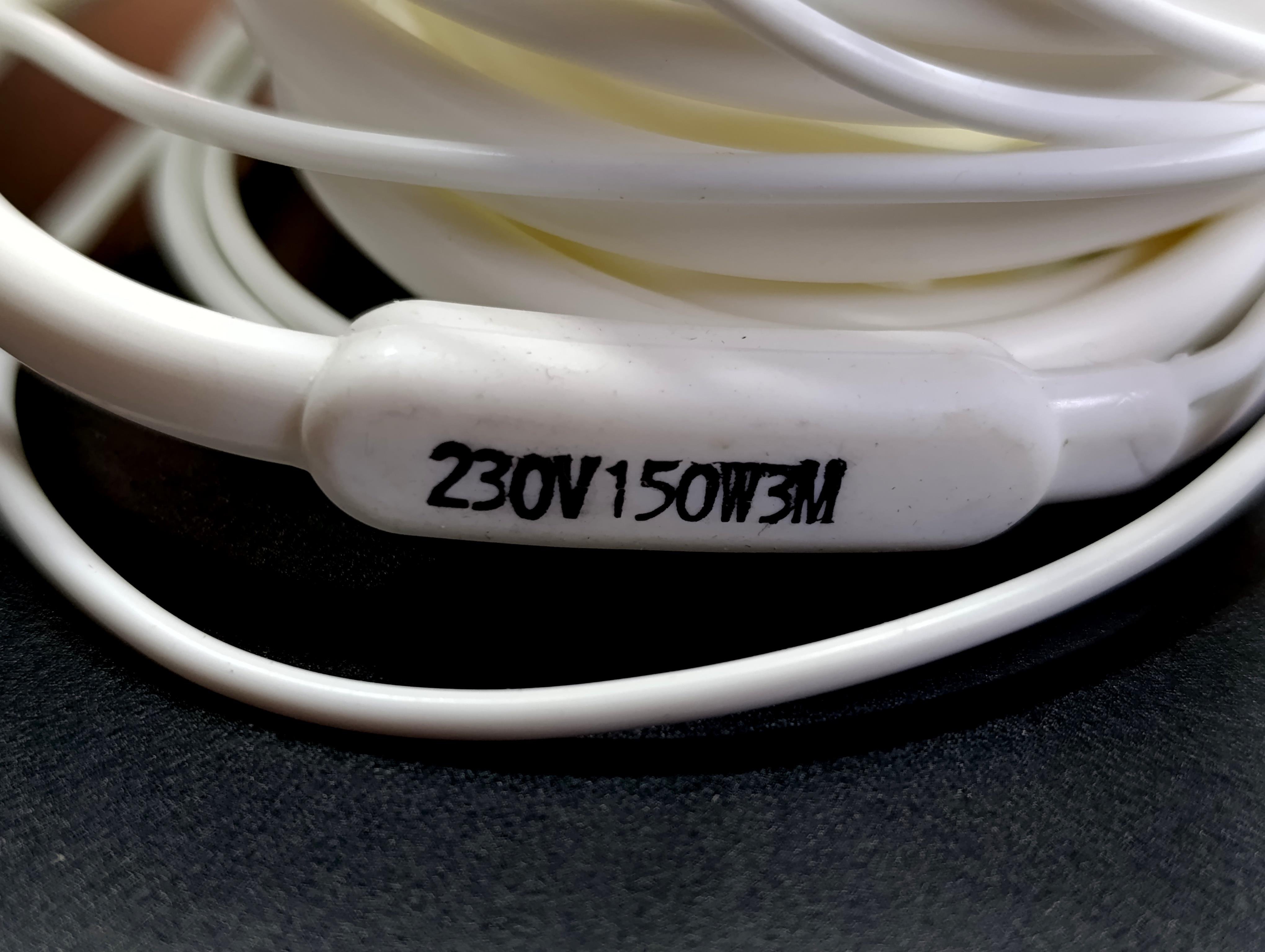 Kuluçka Drenaj Isıtıcı Rezistansı 3mt Sıcak 1mt Soğuk 150W 230V Artiko