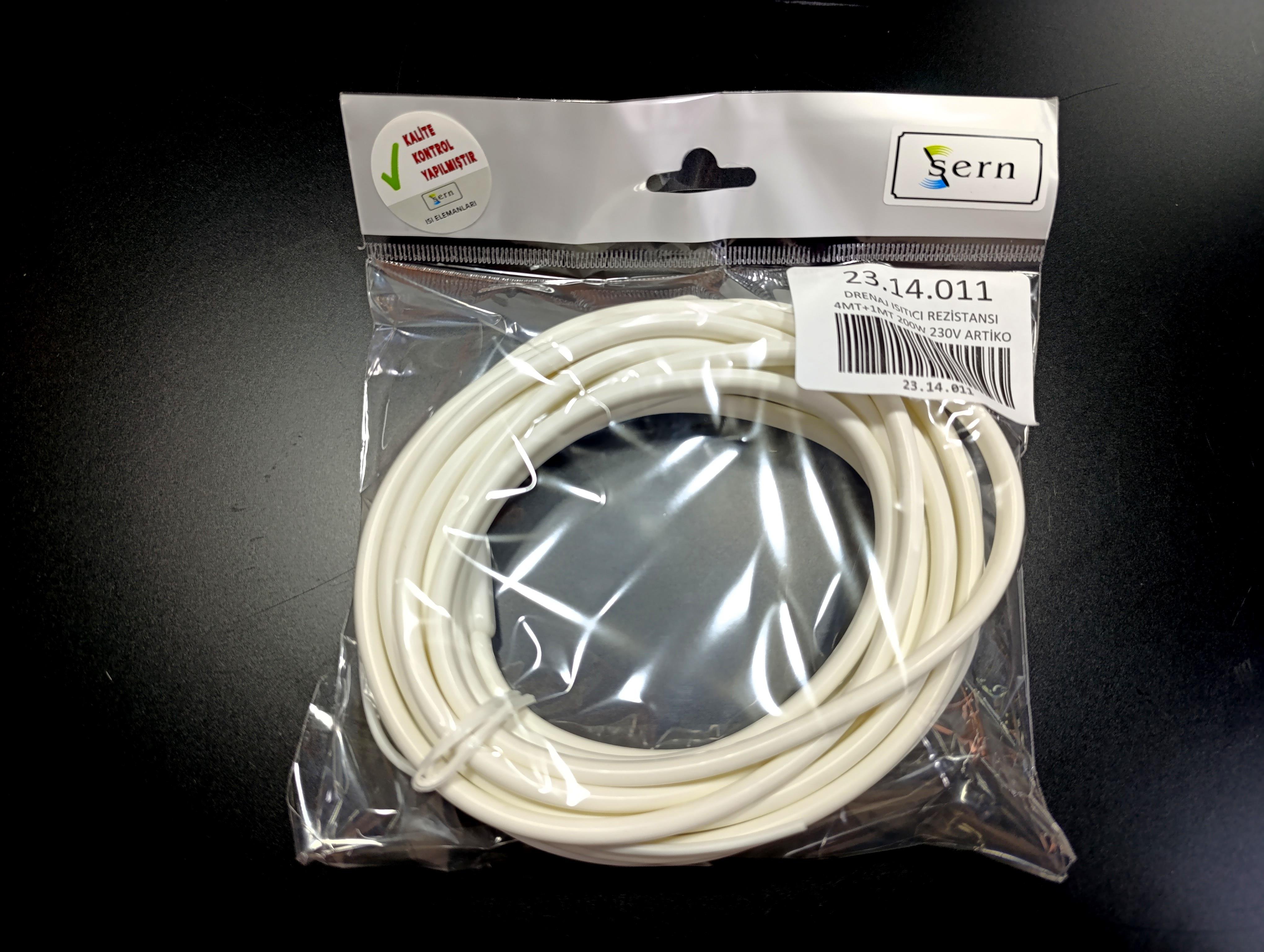 Kuluçka Drenaj Isıtıcı Rezistansı 4mt Sıcak 1mt Soğuk 200W 230V Artiko