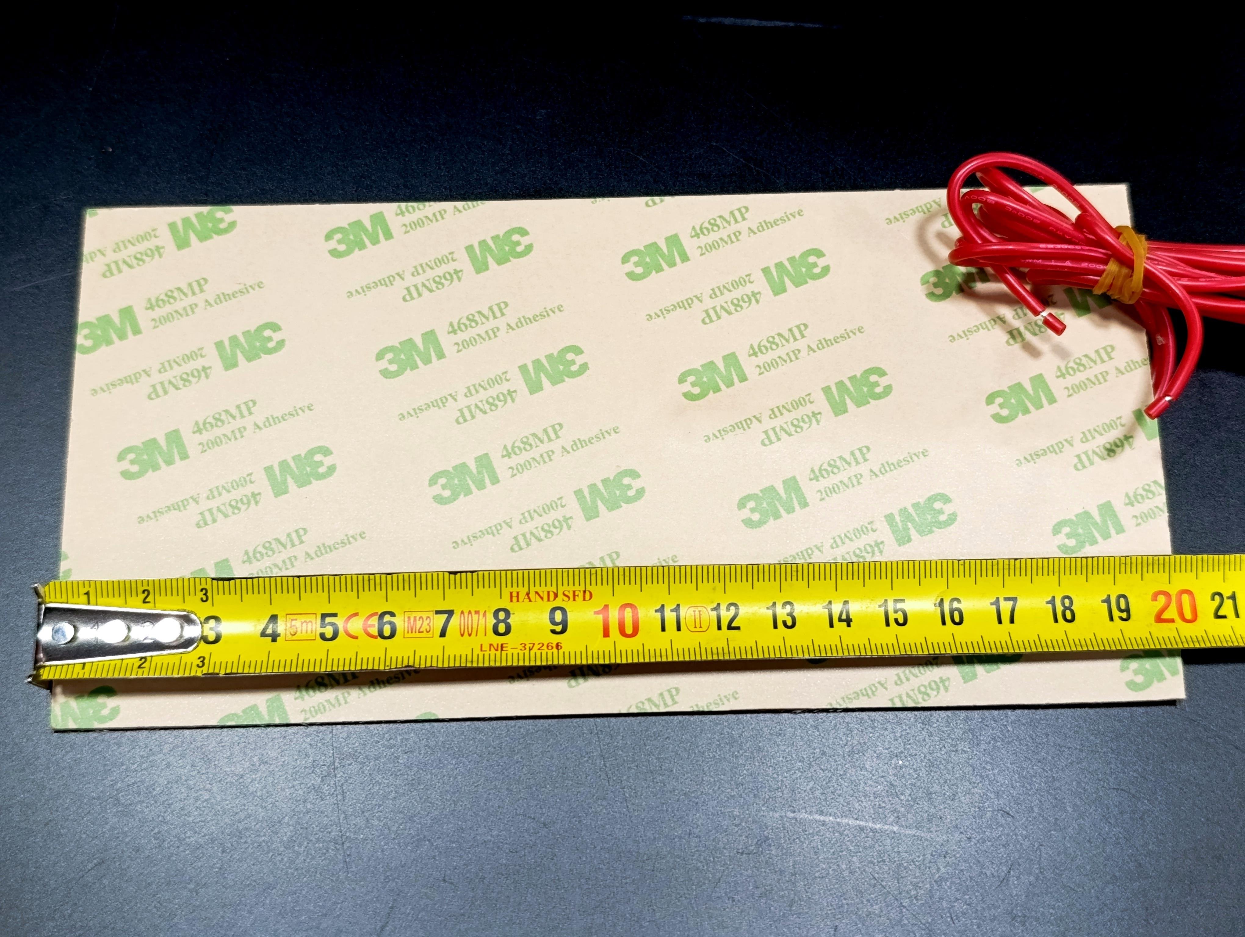 Sern Esnek Silikon Açık Büfe 20x10cm Yapışkanlı Termikli Isıtıcı Rezistans 200W R1083