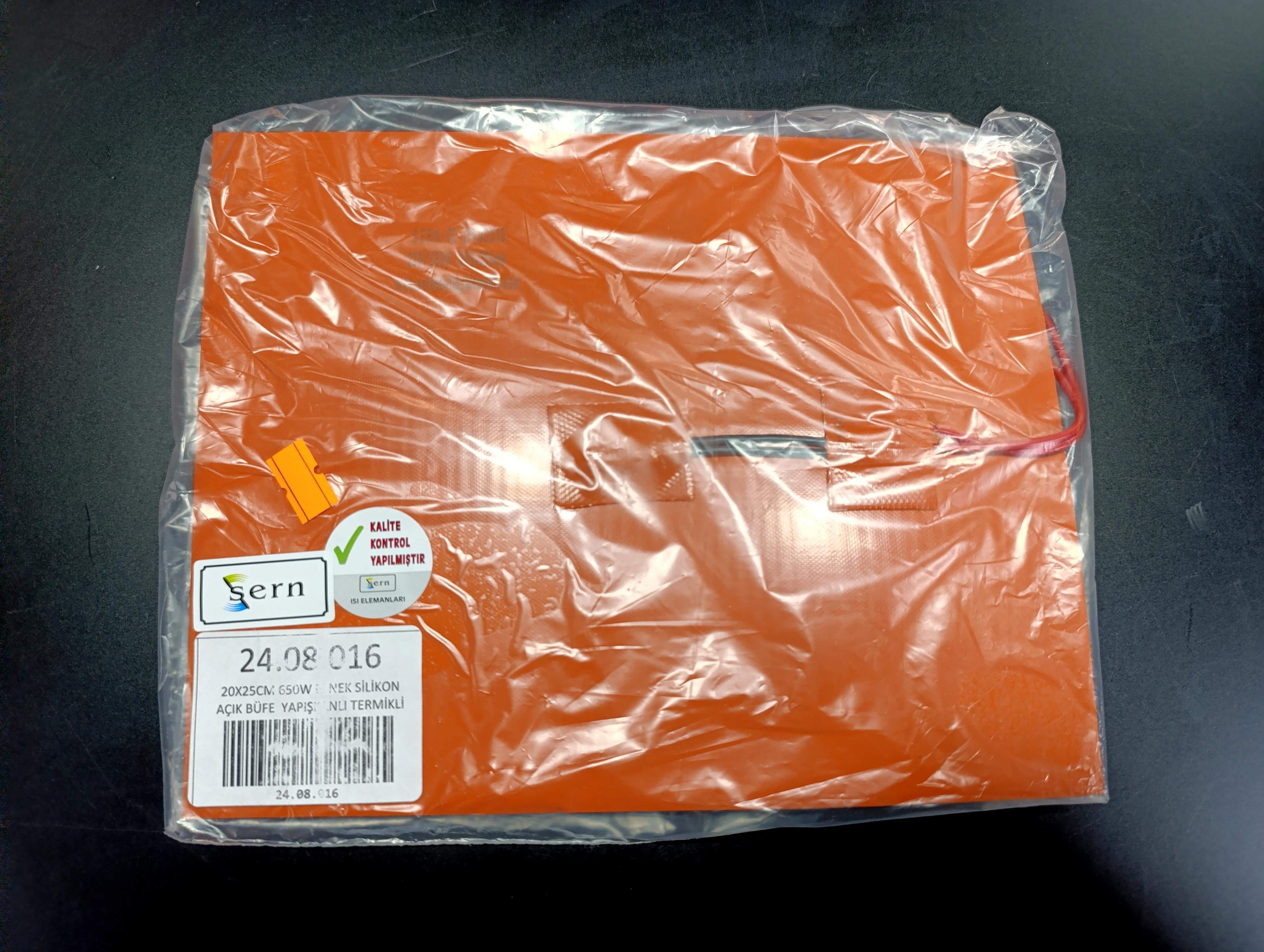 Sern Esnek Silikon Açık Büfe 25x20cm Yapışkanlı Termikli Isıtıcı Rezistans650W R1035