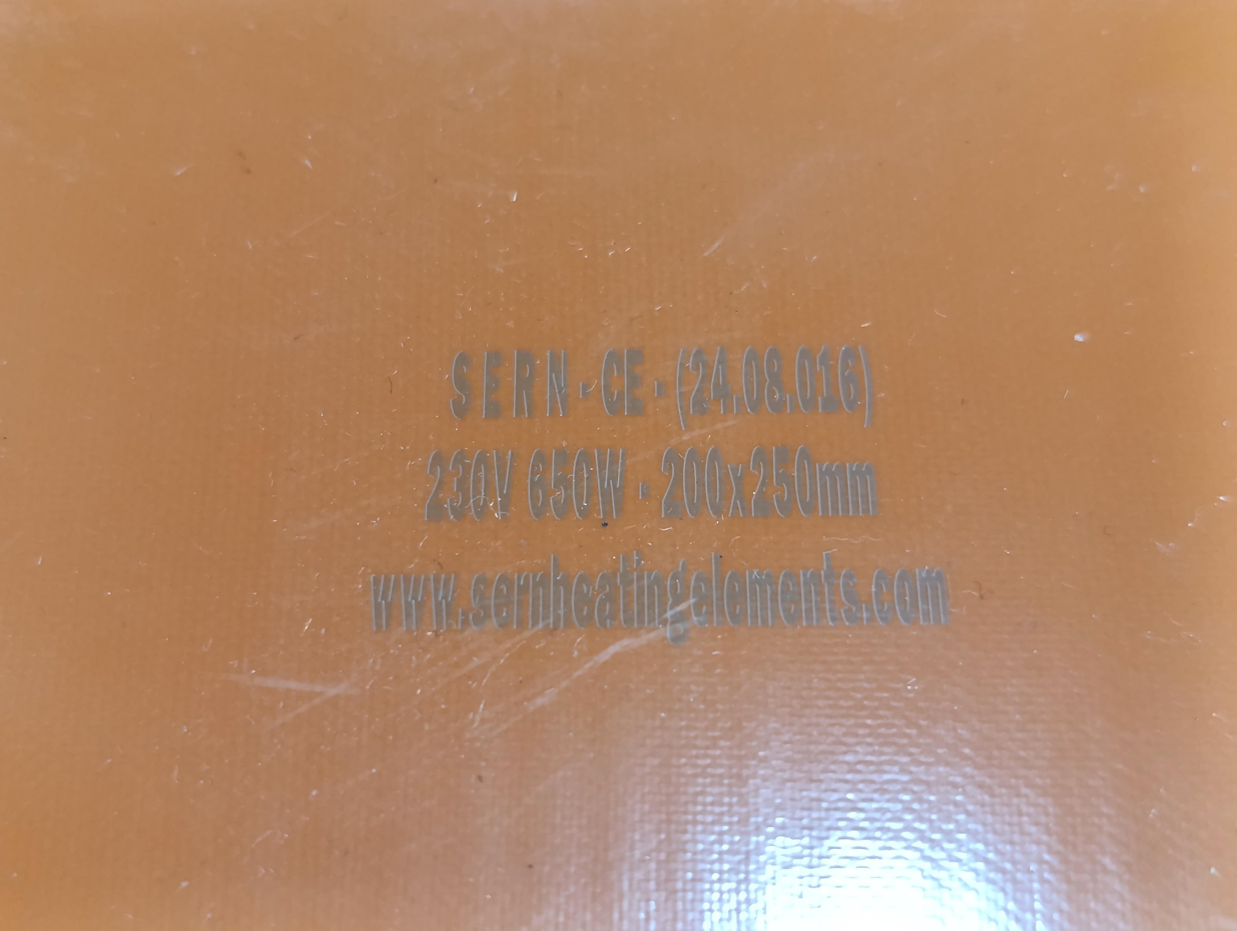 Sern Esnek Silikon Açık Büfe 25x20cm Yapışkanlı Termikli Isıtıcı Rezistans650W R1035