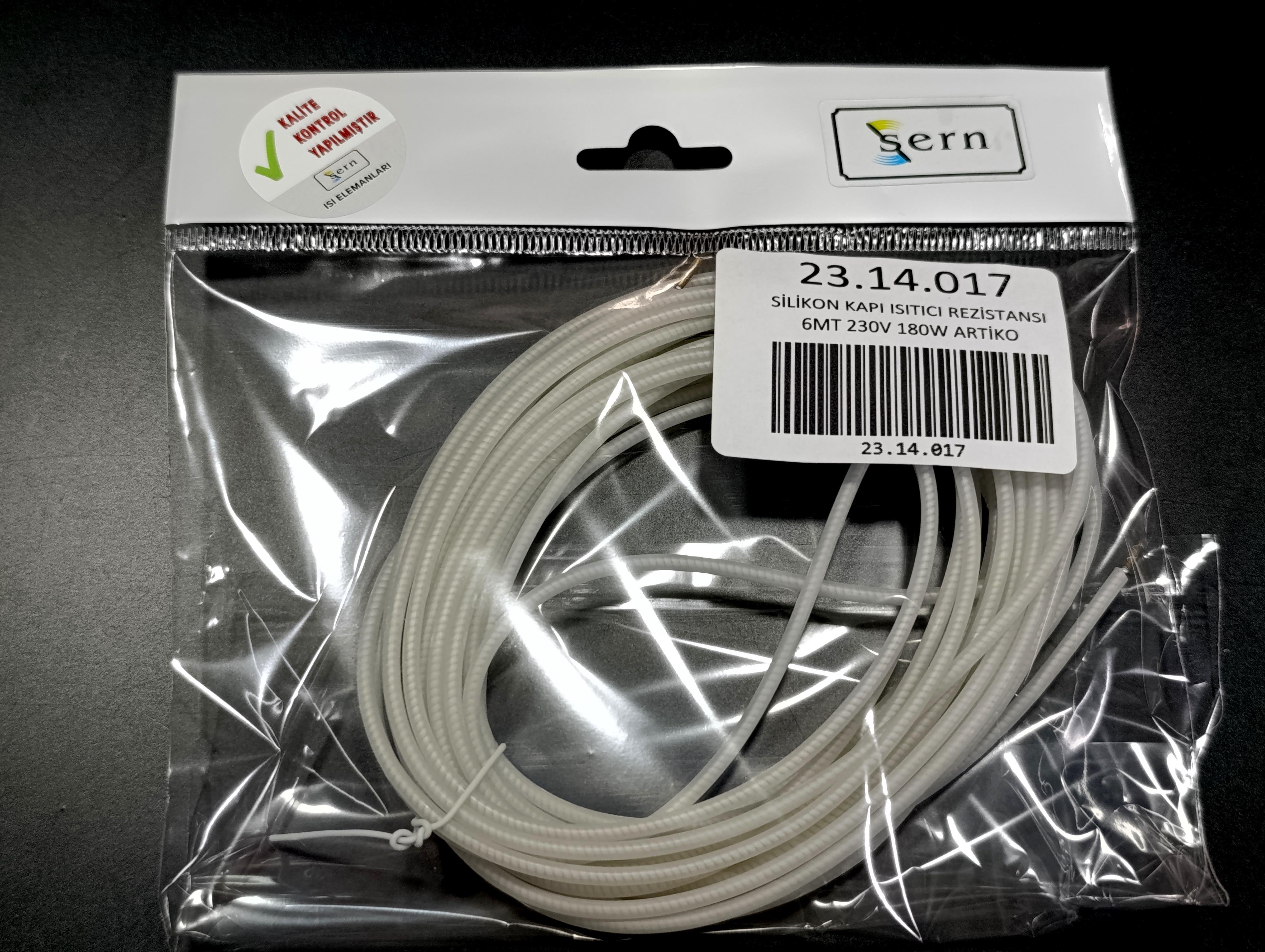 Silikon kapı ısıtıcı rezistansı 6mt 230V 180W Artiko