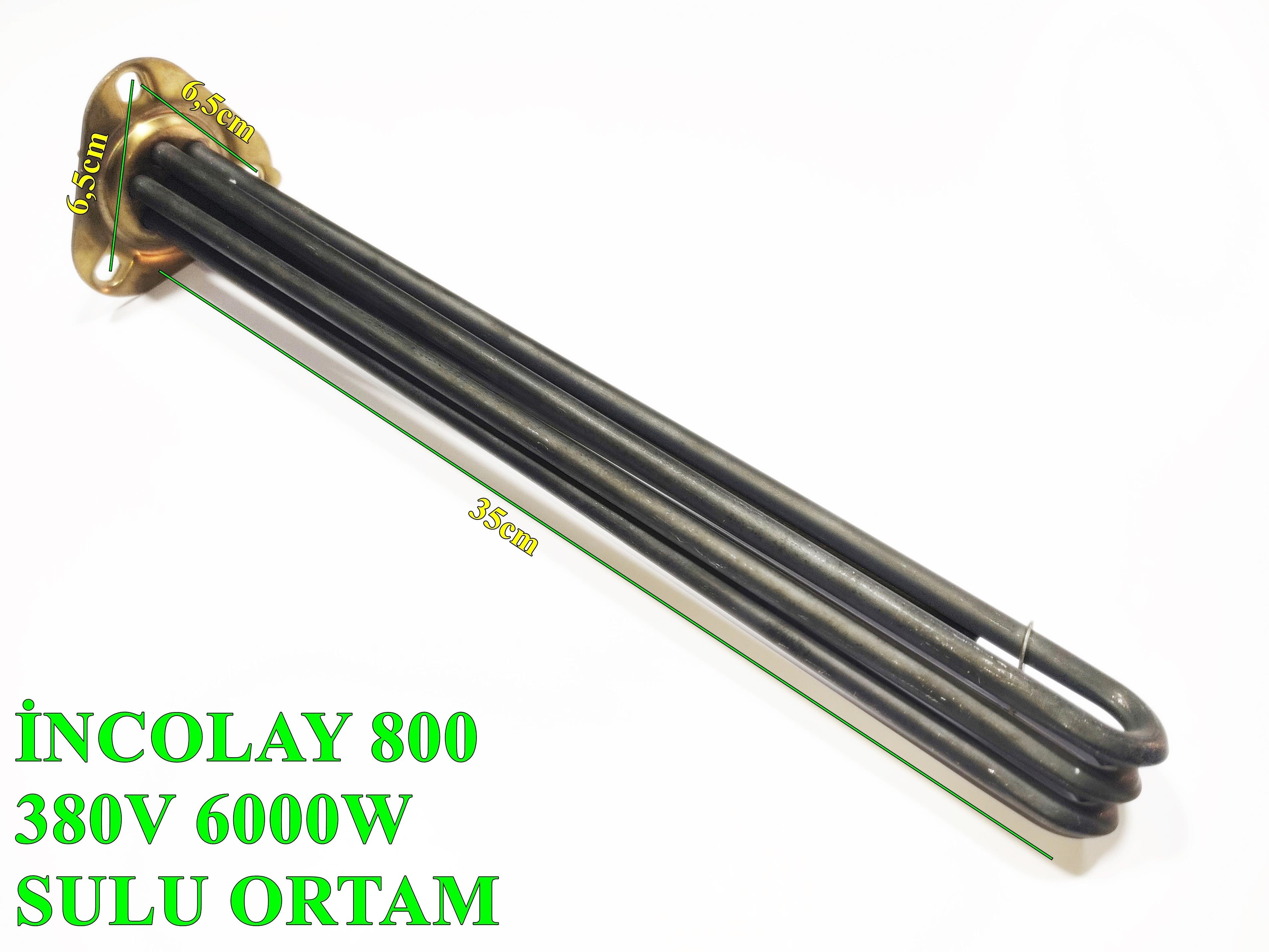 Teknik Isısan F2102-1P 6KW Üçgen flans Endüstriyel Mutfak ısıtıcı Rezistansı İNCOLAY 800 