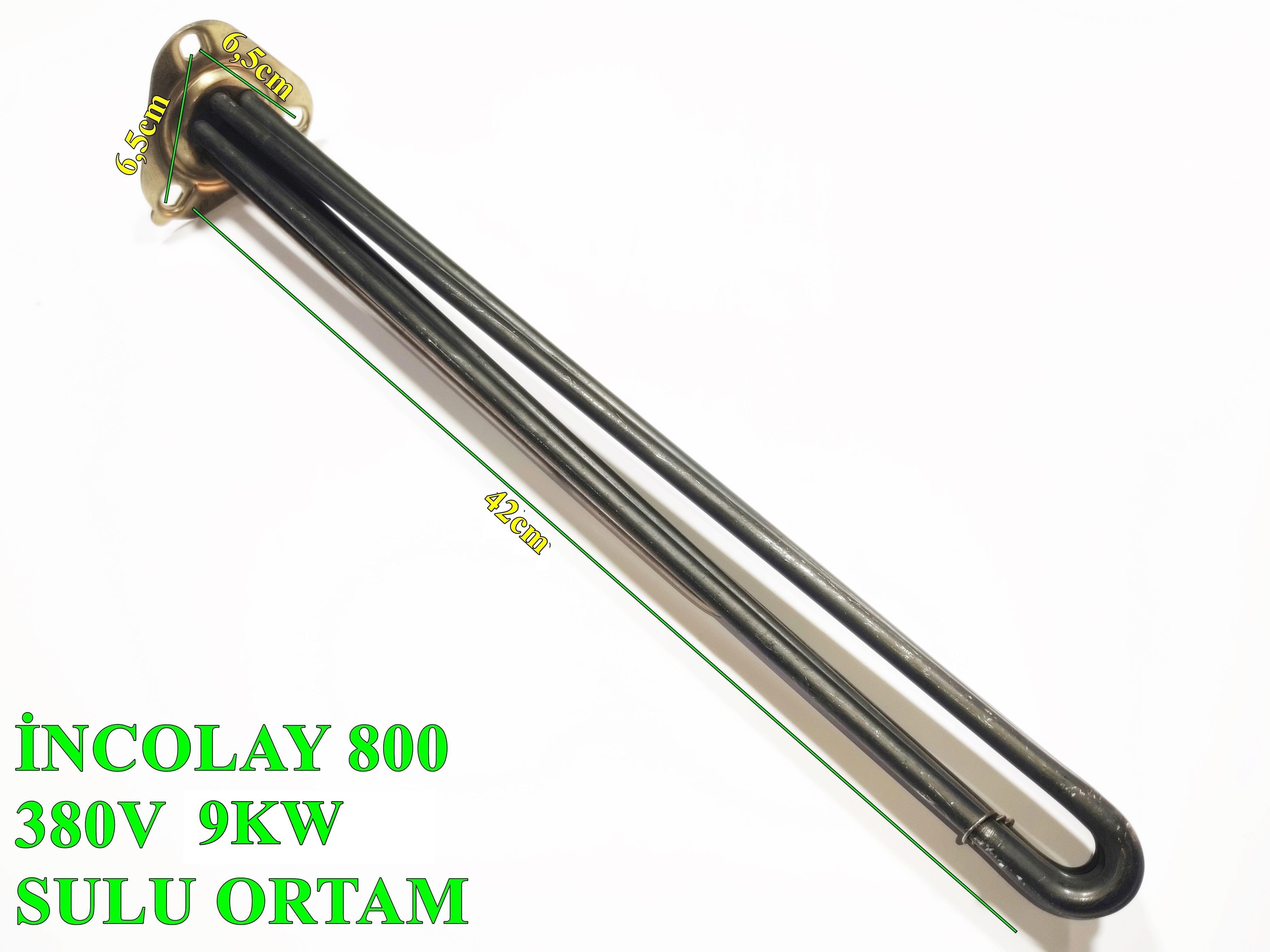 Teknik Isısan F2105-1P 9KW Üçgen flans Endüstriyel Mutfak ısıtıcı Rezistansı İNCOLAY 800 