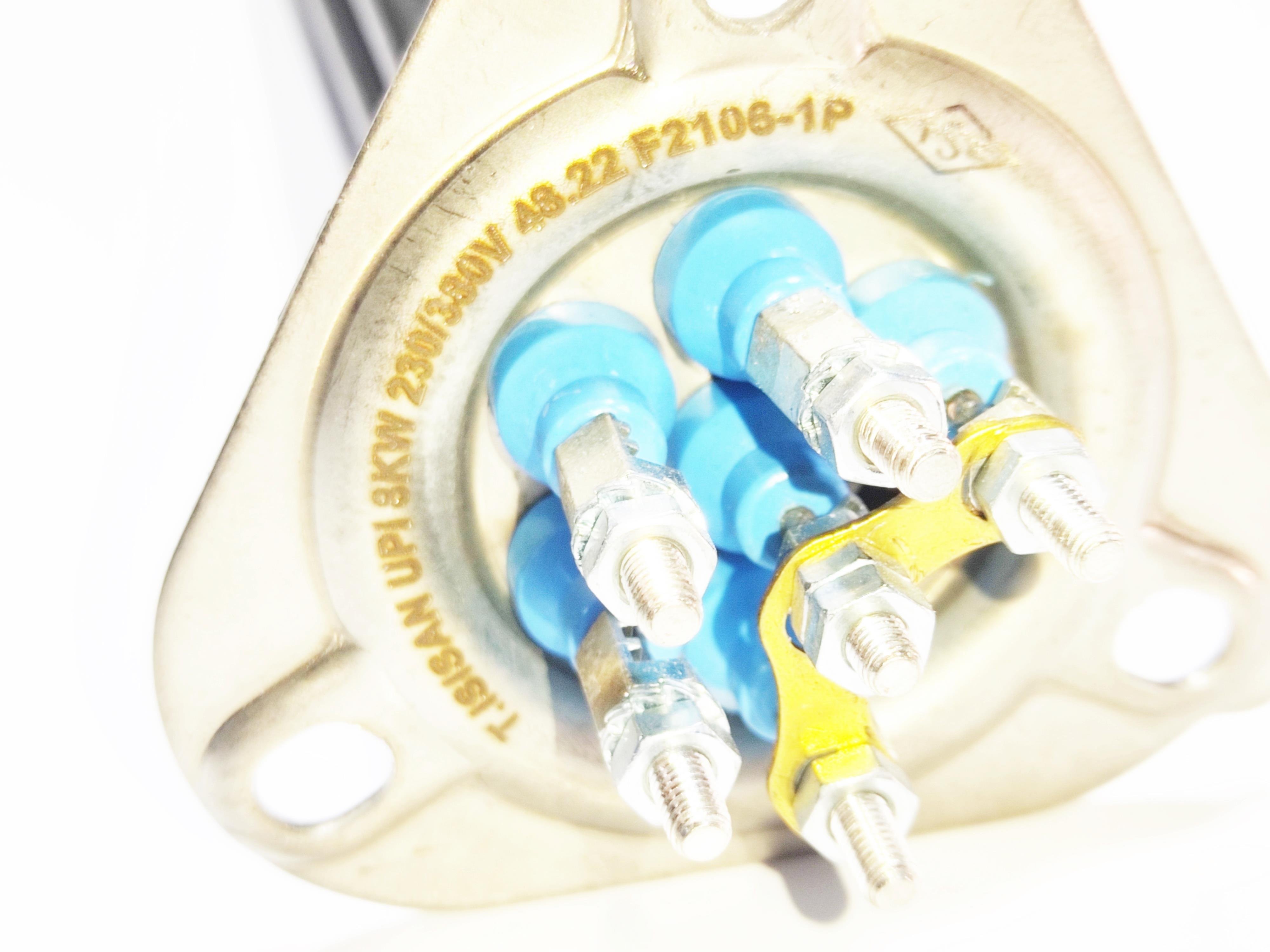 Teknik Isısan F2106-1P 8KW Üçgen flans Endüstriyel Mutfak ısıtıcı Rezistansı İNCOLAY 800 