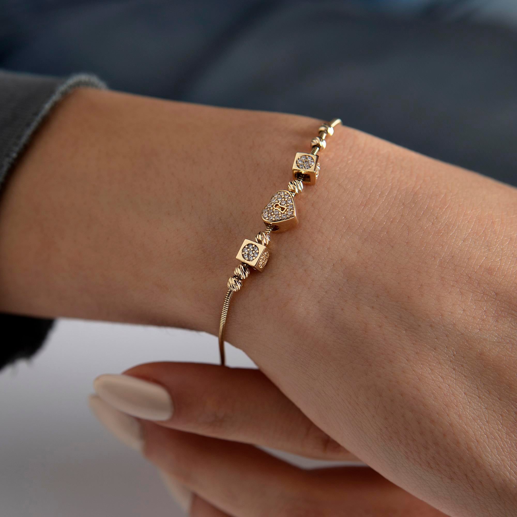 14 Ayar Altın Charm Bileklik