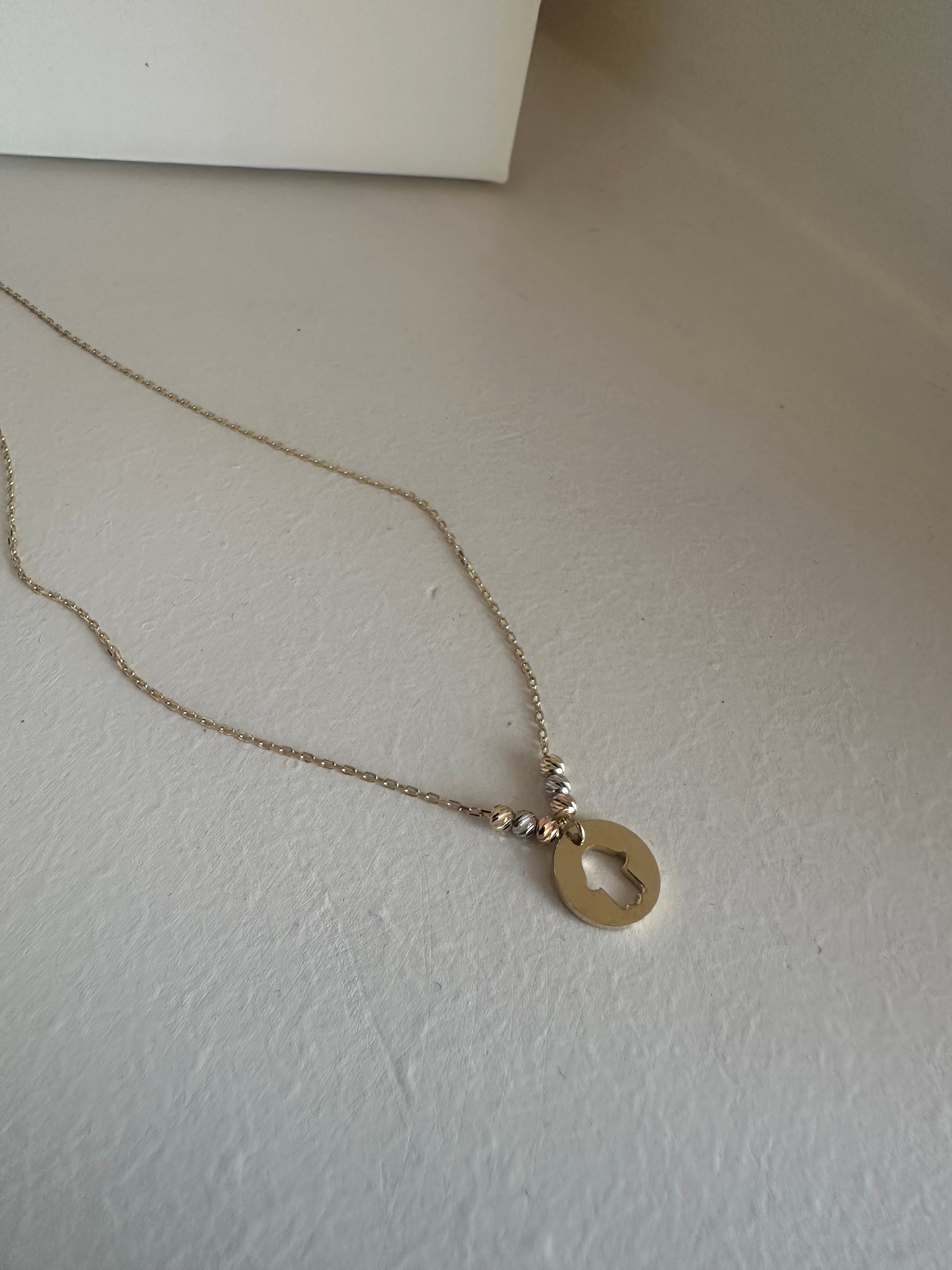 14 Ayar Altın Sade Minimal Kolye
