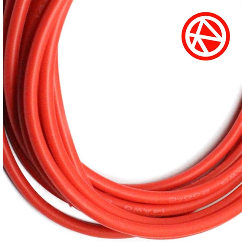 AmassYumuşak Silikon 14 AWG Kırmızı kablo 1 Metre