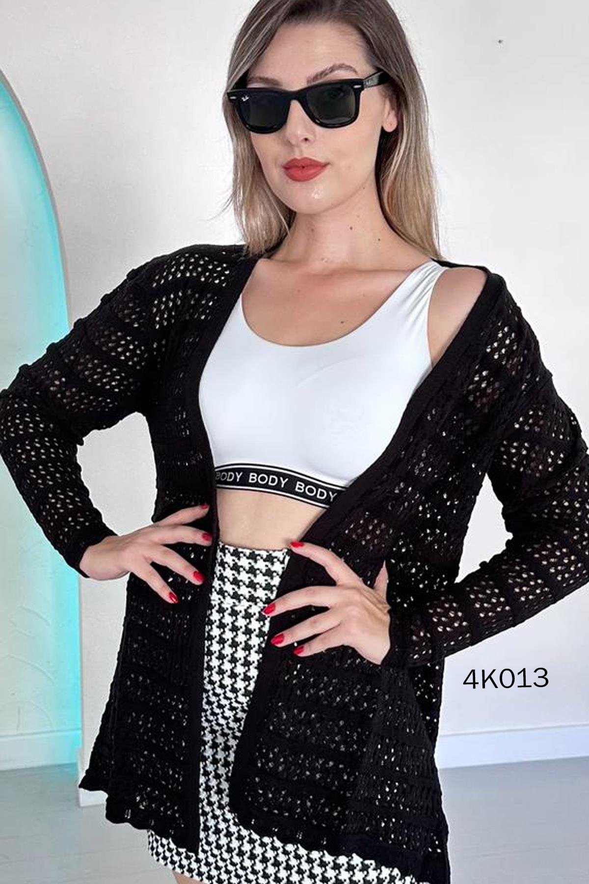 Ajurlu Triko Hırka