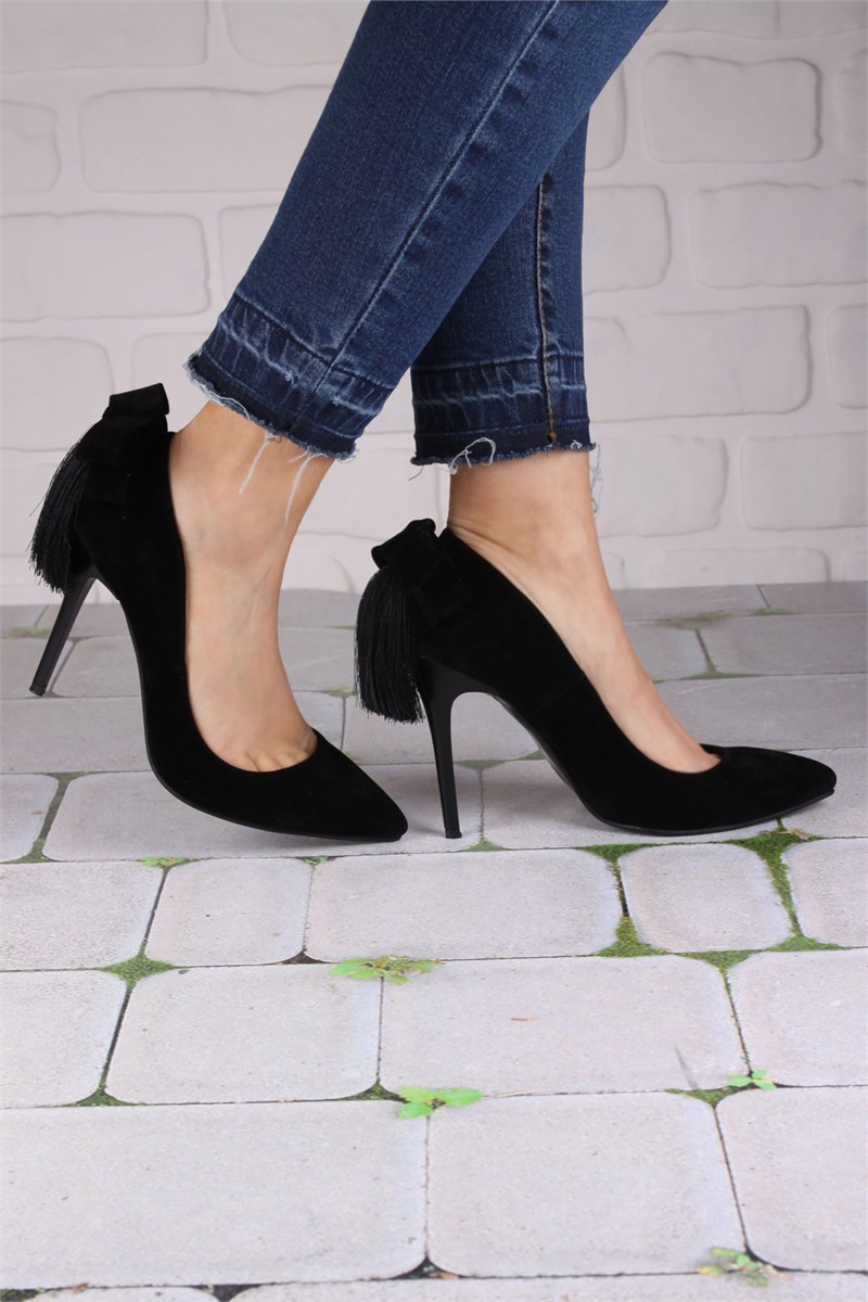 Arkası Püsküllü Stiletto