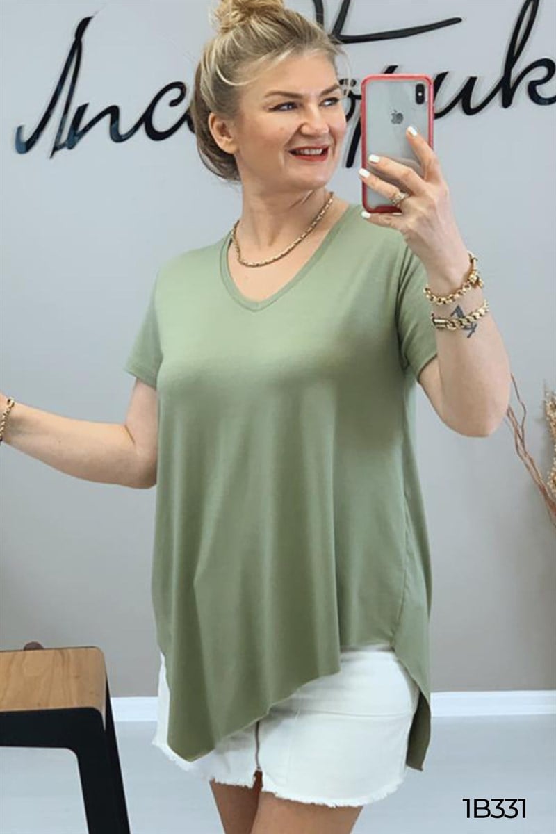 Asimetrik Bambu Tshirt