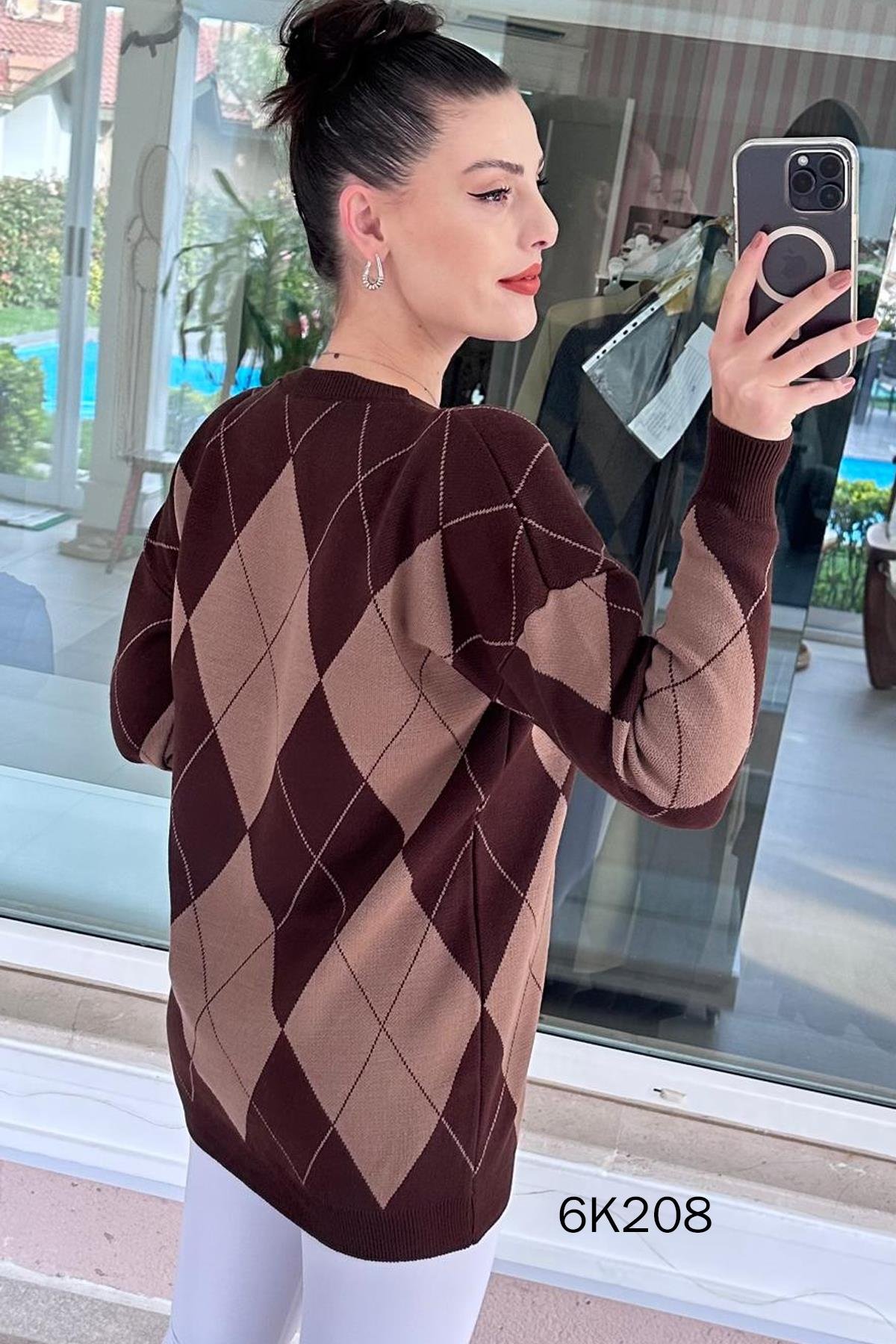 Baklava Desen Triko Tunik