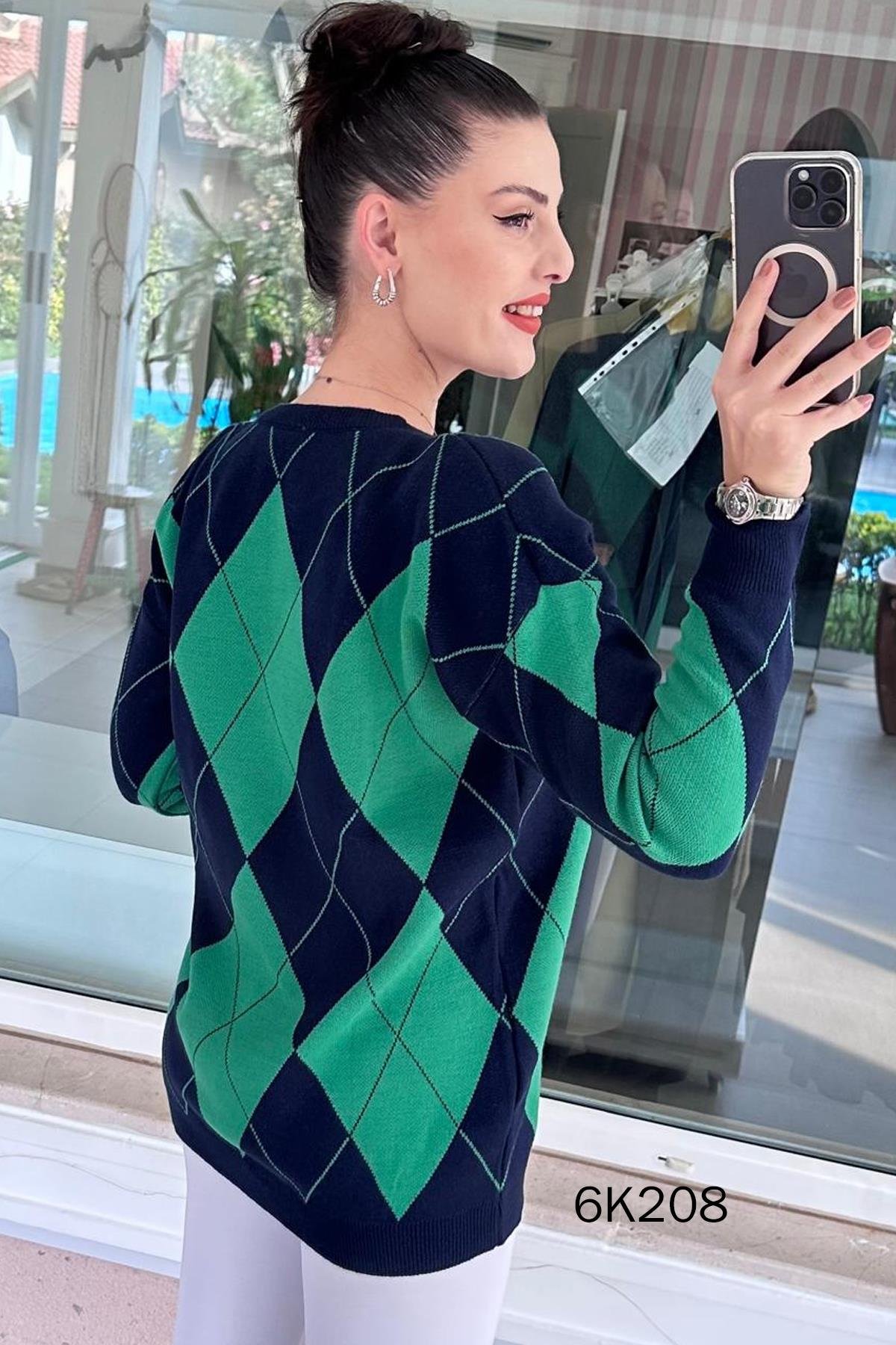 Baklava Desen Triko Tunik